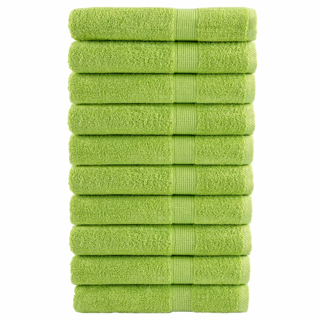 10 db prémium SOLUND törölköző almazöld 100 x 200 cm 600 g/m²
