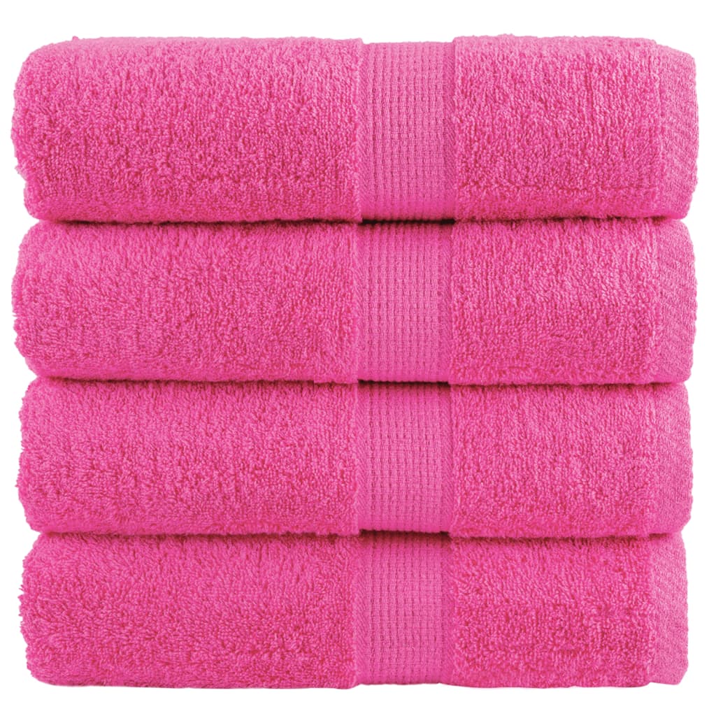 prémium mosdótörölköző SOLUND 4 db rózsaszín 30 x 30 cm 600 g/m²