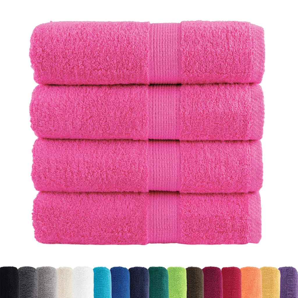 prémium mosdótörölköző SOLUND 4 db rózsaszín 30 x 30 cm 600 g/m²