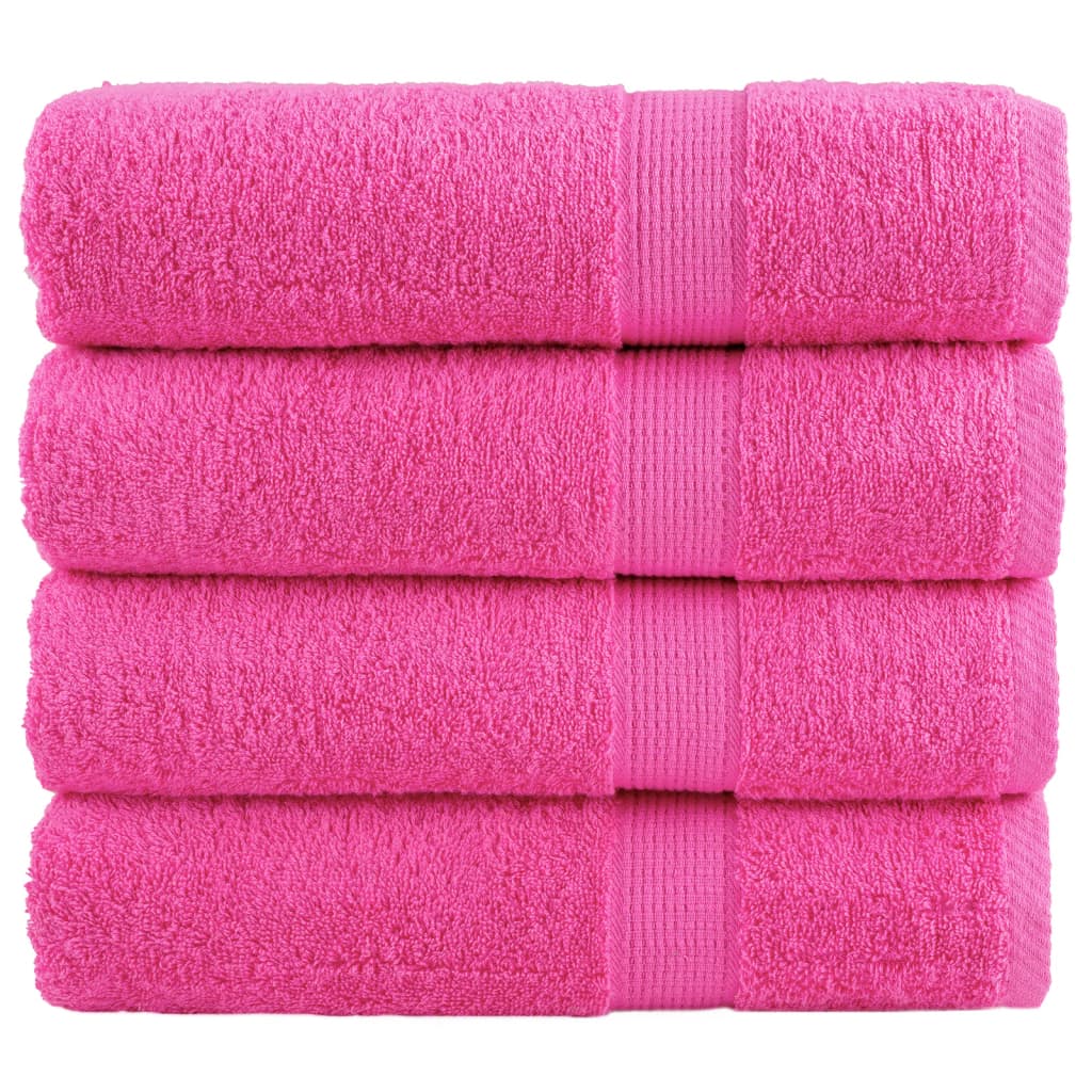 prémium kéztörlő SOLUND 4 db rózsaszín 50 x 100 cm 600 g/m²