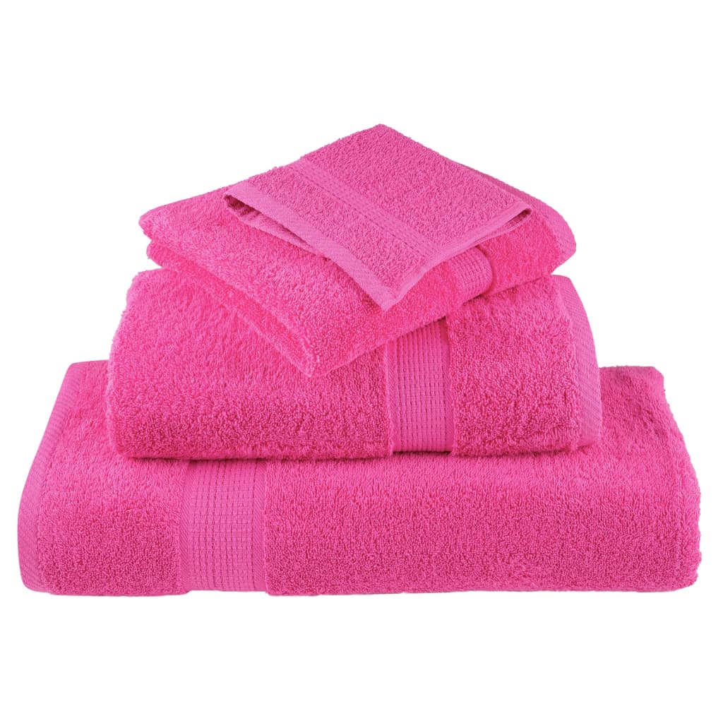 Premium zuhanytörölközők SOLUND 4 db Pink 70x140 cm 600 gsm