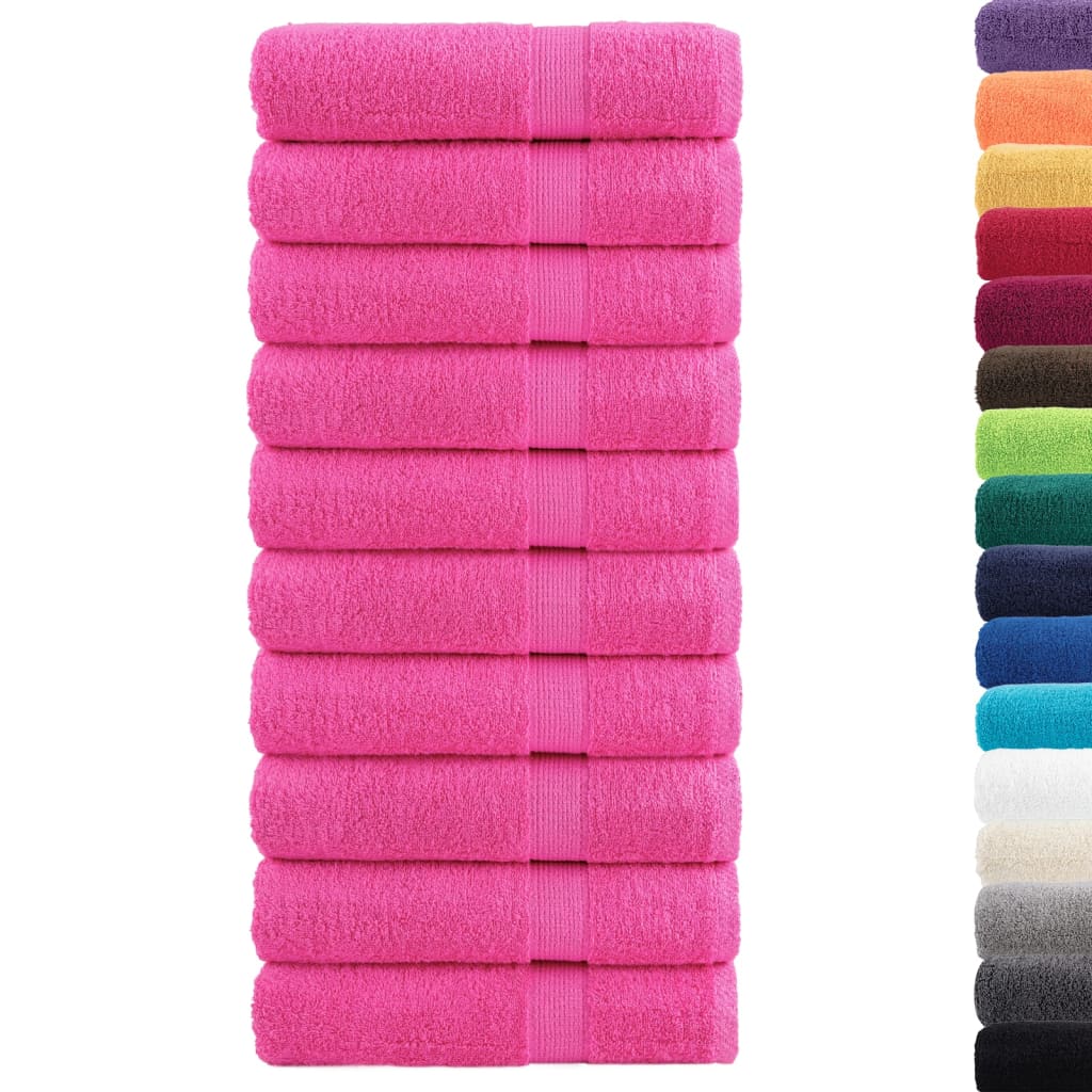 prémium fürdőlepedők SOLUND 10 db rózsaszín 100 x 150 cm 600 g/m²
