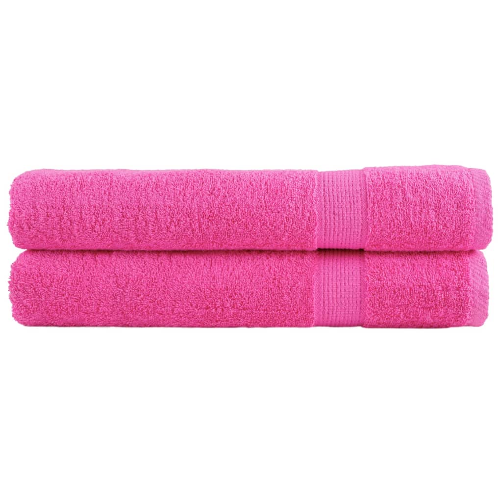 prémium törölköző SOLUND 2 db rózsaszín 100 x 200 cm 600 g/m²