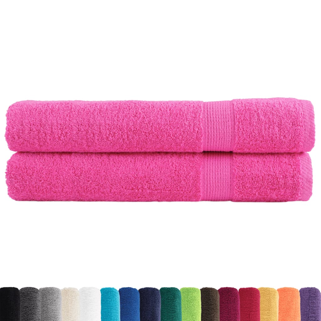 prémium törölköző SOLUND 2 db rózsaszín 100 x 200 cm 600 g/m²