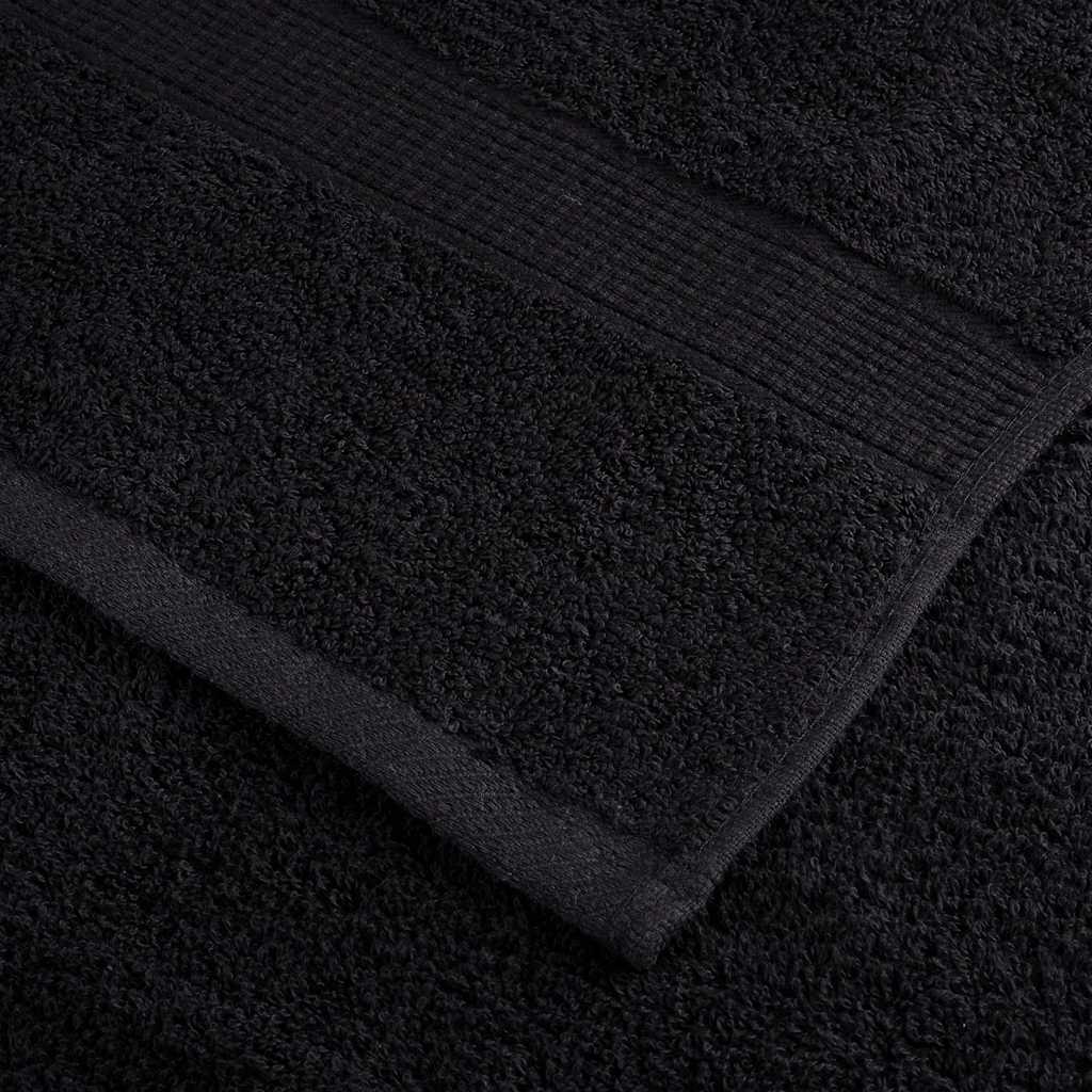 8 db prémium törölközőgarnitúra SOLUND fekete 600 g/m²