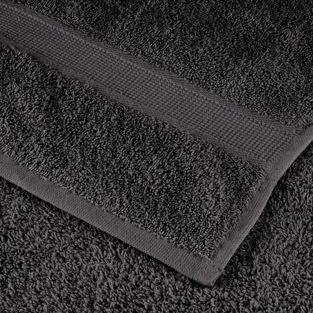 6 db prémium törölközőgarnitúra SOLUND antracitszürke 600 g/m²