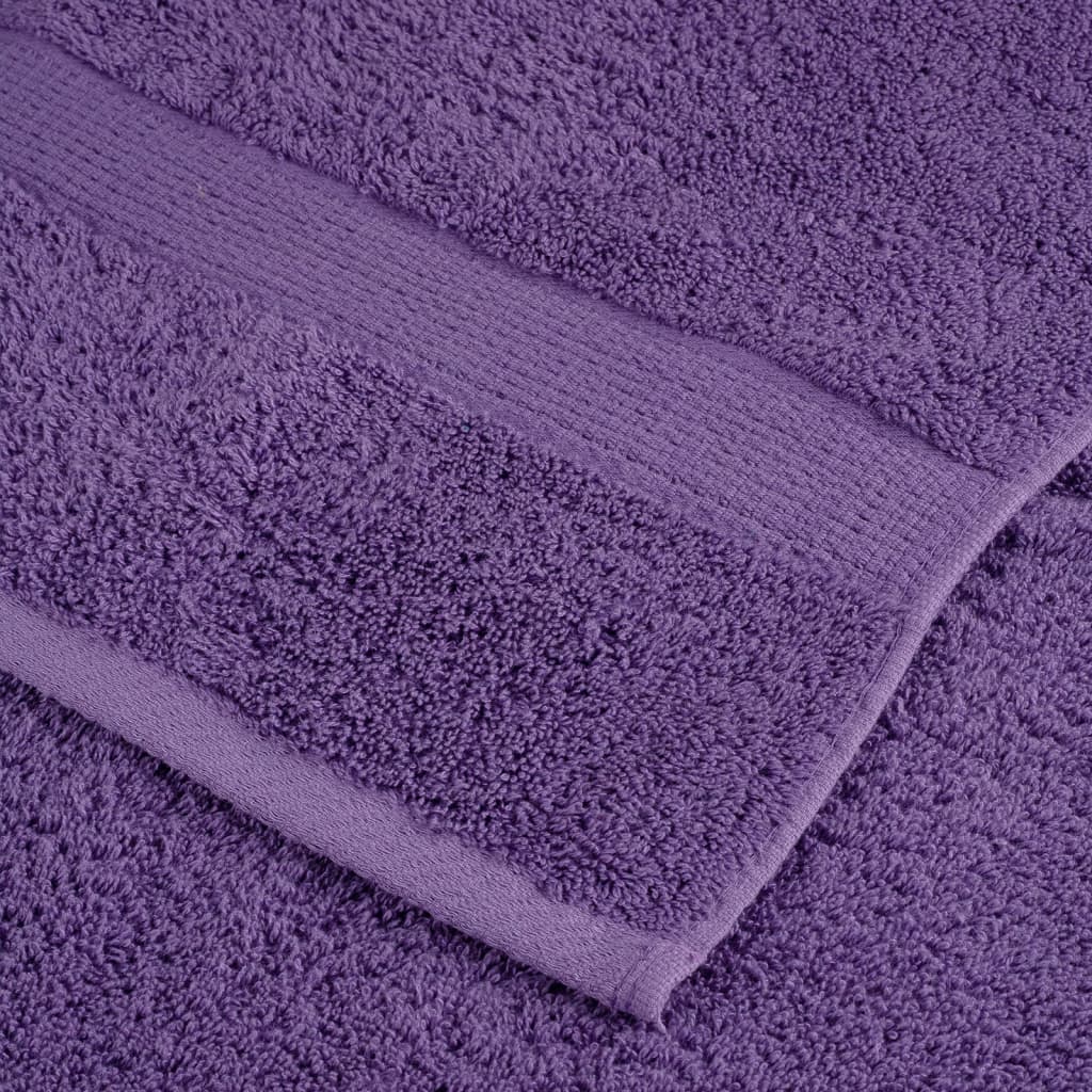 12 db prémium törölközőgarnitúra SOLUND lila 600 g/m²