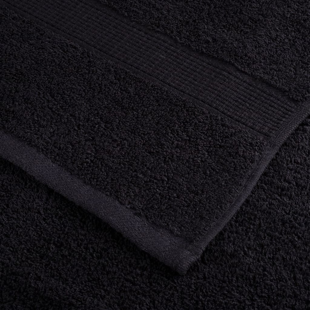 12 db prémium törölközőgarnitúra SOLUND fekete 600 g/m²