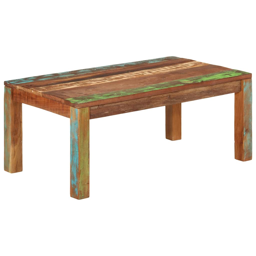 dohányzóasztal 110x55x40 cm Tömör, újrahasznosított fa