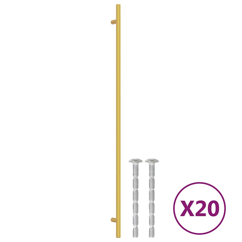 20 db aranyszínű rozsdamentes acél szekrényfogantyú 480 mm