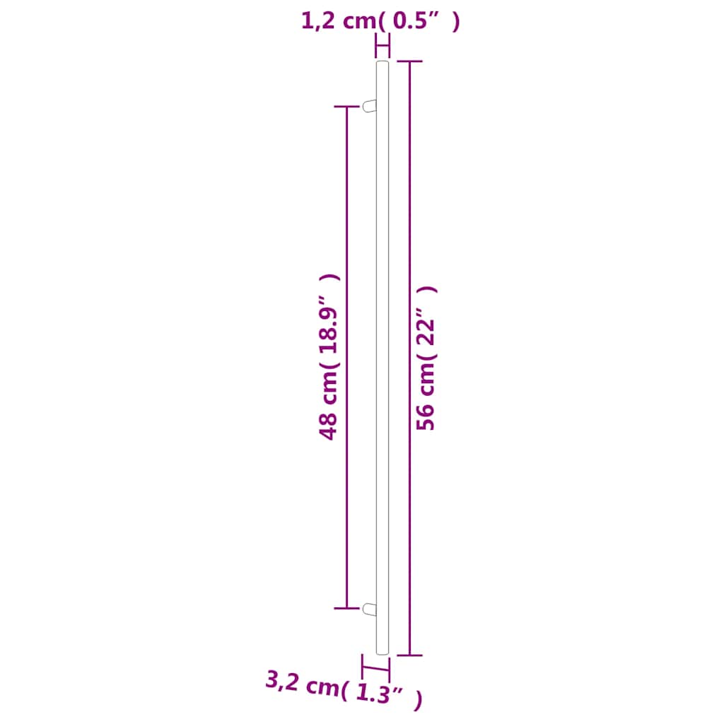 20 db aranyszínű rozsdamentes acél szekrényfogantyú 480 mm