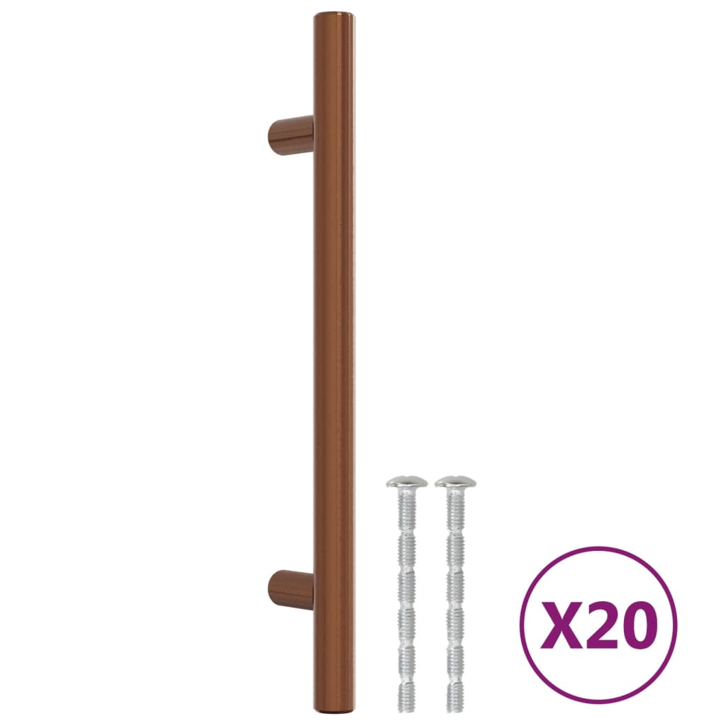 20 db bronz rozsdamentes acél szekrényfogantyú 128 mm