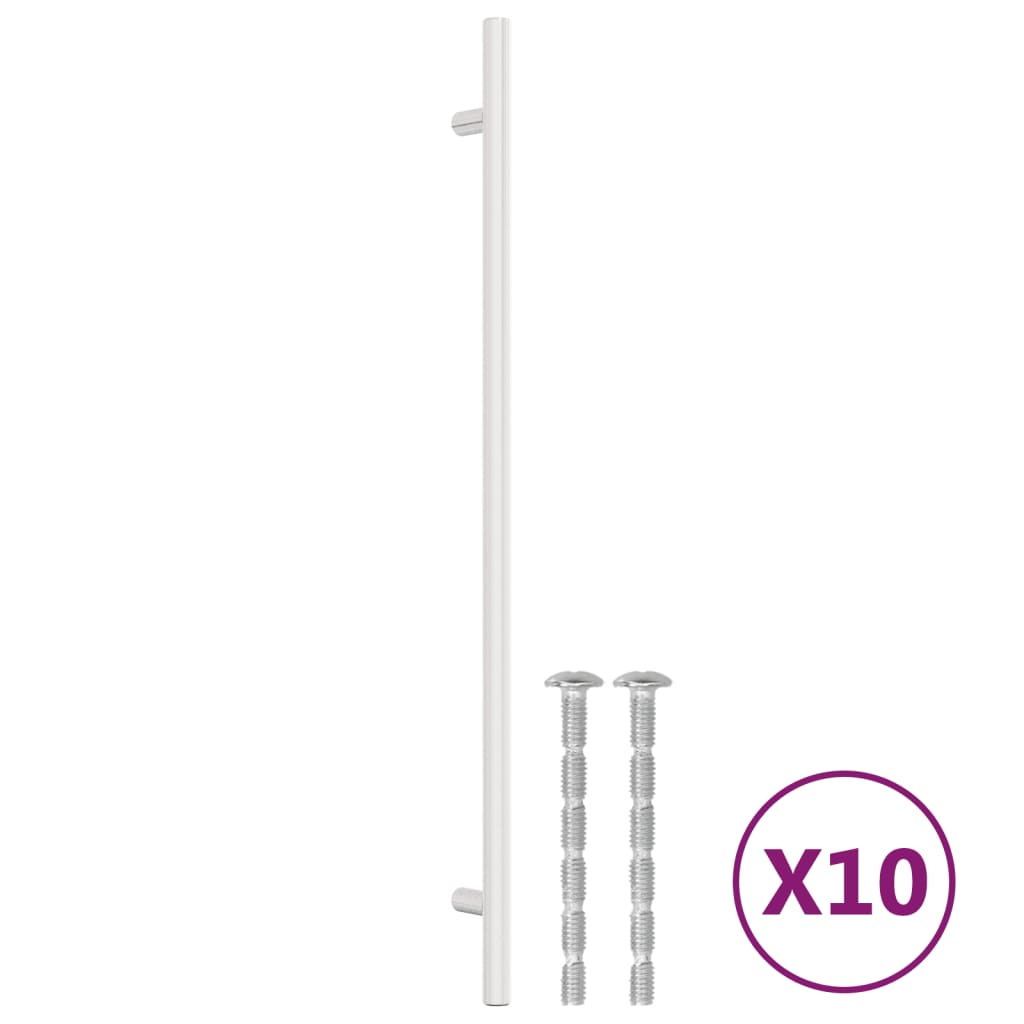 10 db ezüst rozsdamentes acél szekrényfogantyú 320 mm