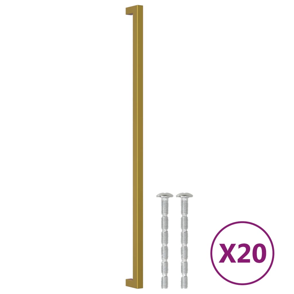 20 db aranyszínű rozsdamentes acél szekrényfogantyú 480 mm