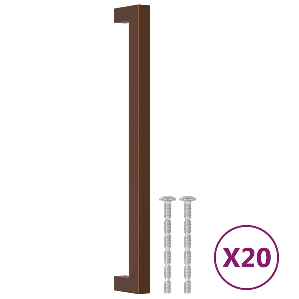 20 db bronz rozsdamentes acél szekrényfogantyú 224 mm