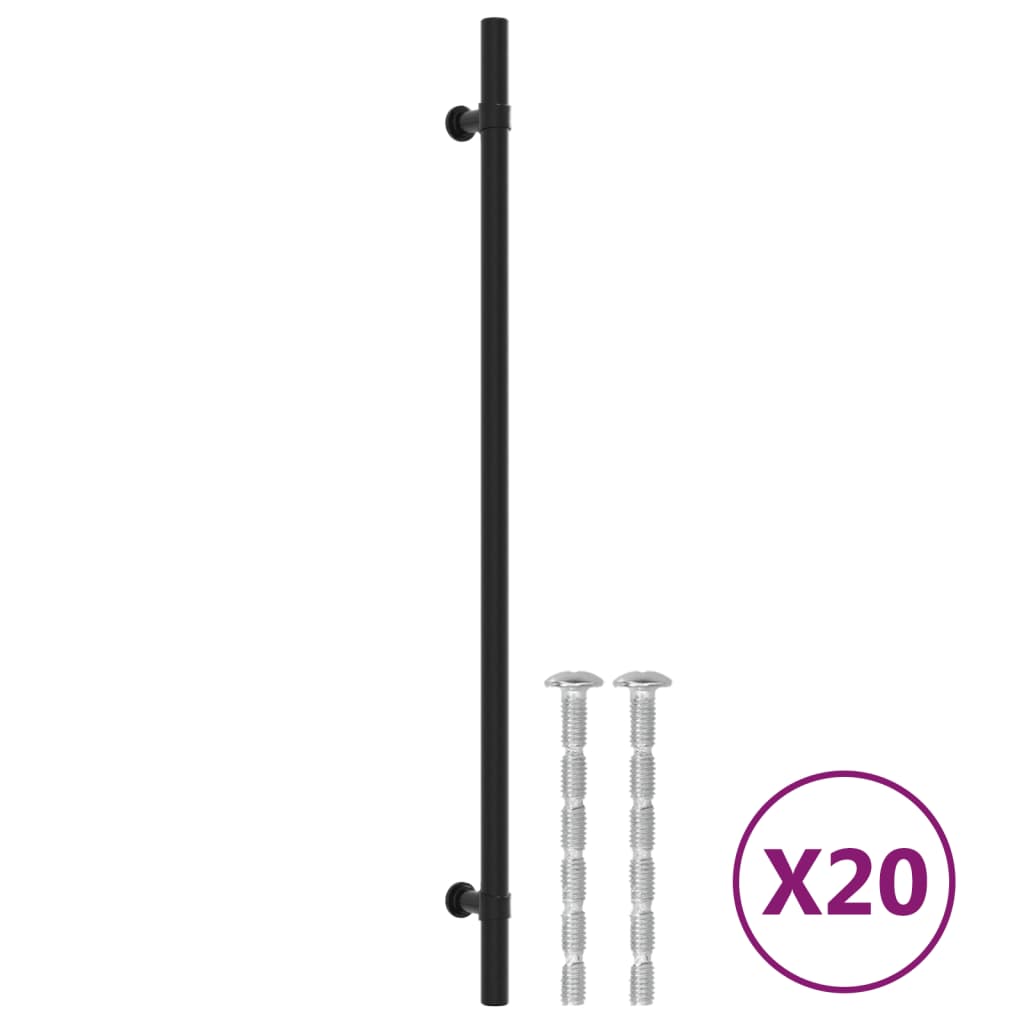 20 db fekete rozsdamentes acél szekrényfogantyú 320 mm