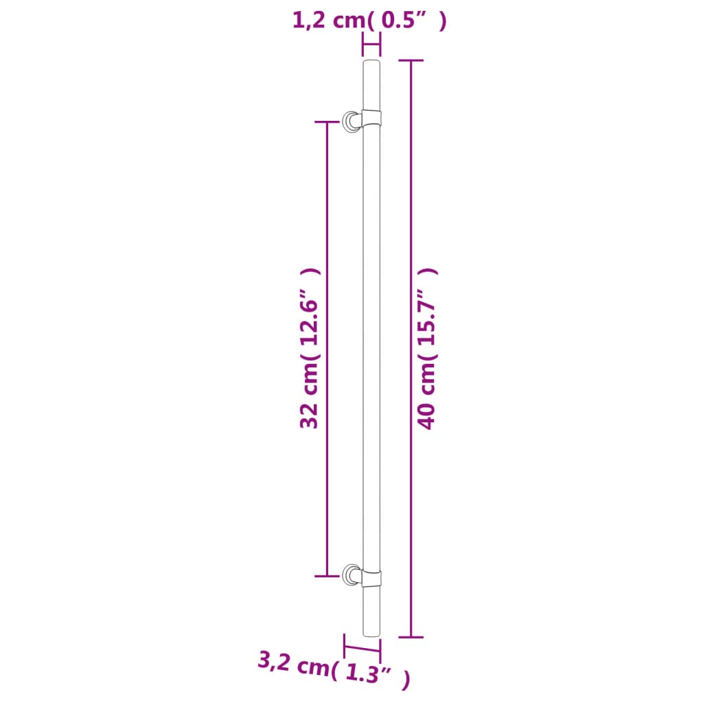 10 db bronz rozsdamentes acél szekrényfogantyú 320 mm