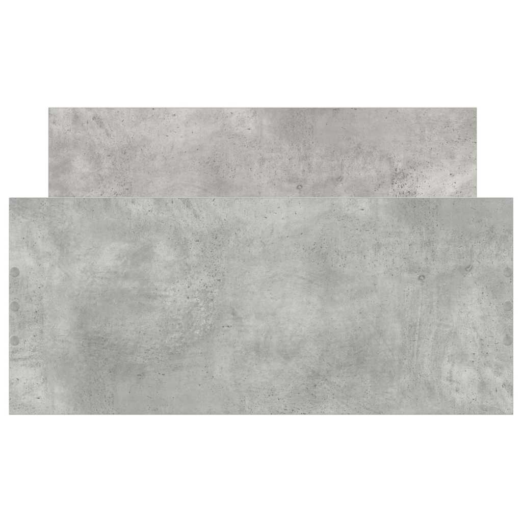 betonszürke szerelt fa ágykeret 90 x 200 cm