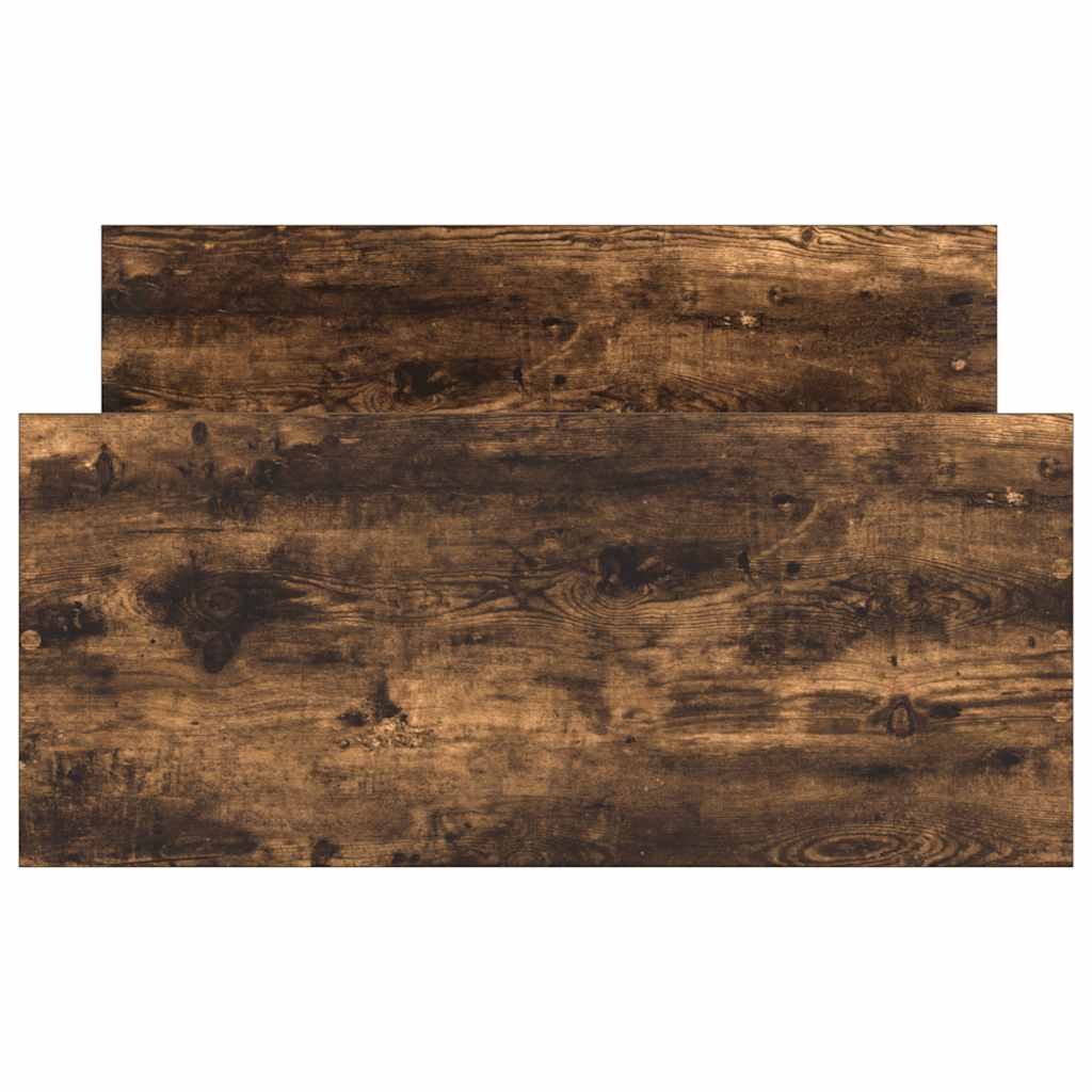 füstös tölgy színű szerelt fa ágykeret matrac nélkül 90x200 cm