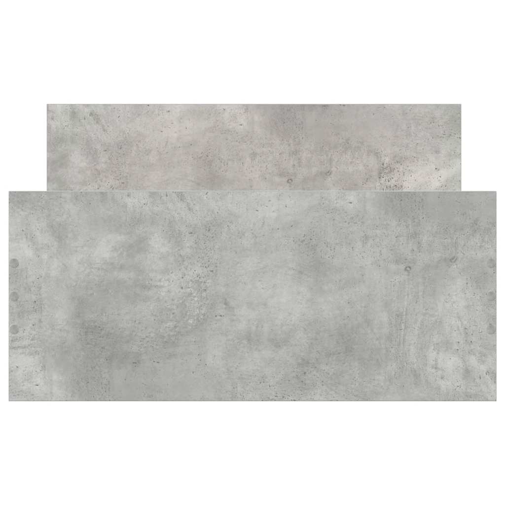 betonszürke szerelt fa ágykeret 100 x 200 cm