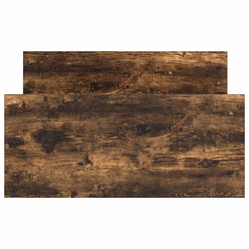 füstös tölgy színű szerelt fa ágykeret matrac nélkül 90x190 cm