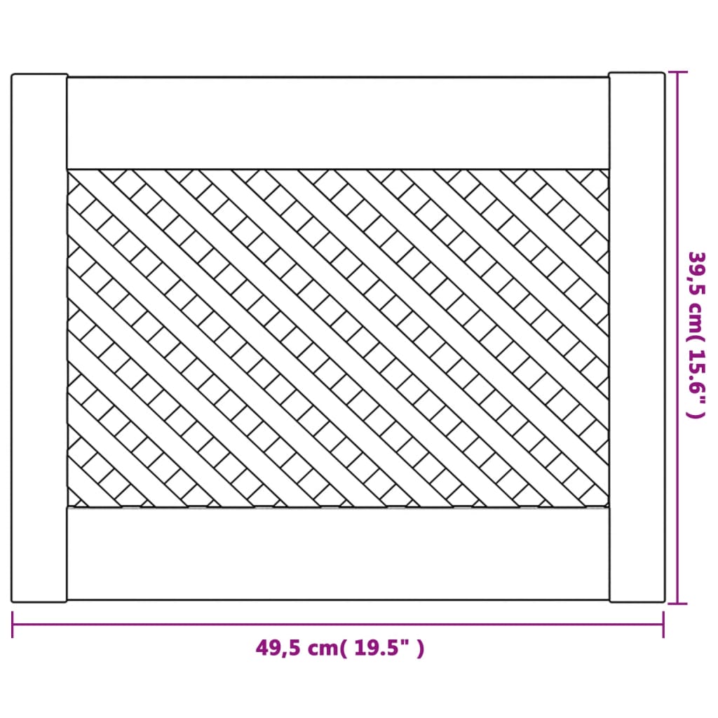 2 db tömör fenyőfa rácsos szekrényajtó 49,5x39,5 cm