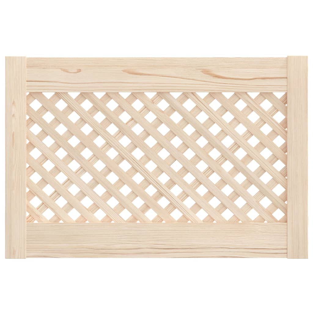 2 db tömör fenyőfa rácsos szekrényajtó 59,5x39,5 cm