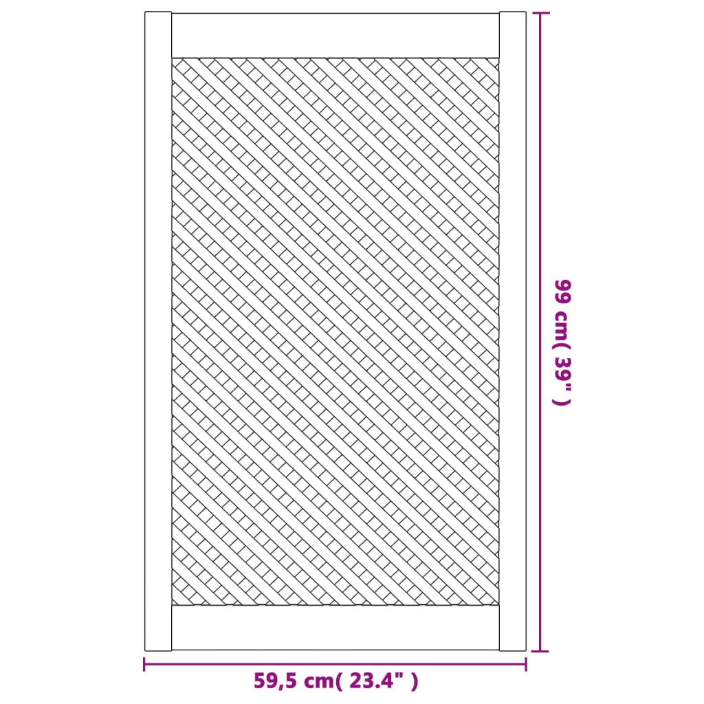 2 db tömör fenyőfa rácsos szekrényajtó 59,5x99 cm