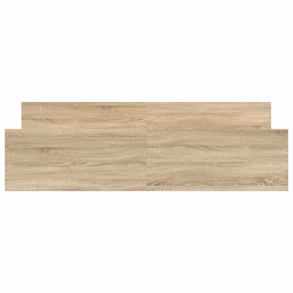 sonoma tölgy színű ágykeret fej- és lábtámlával 200 x 200 cm