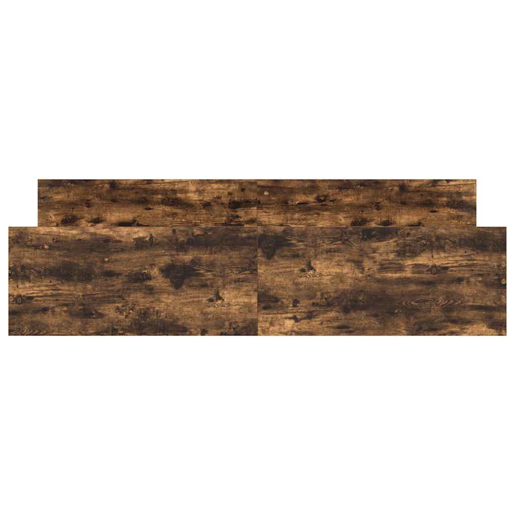 füstös tölgy színű ágykeret fej- és lábtámlával 200 x 200 cm