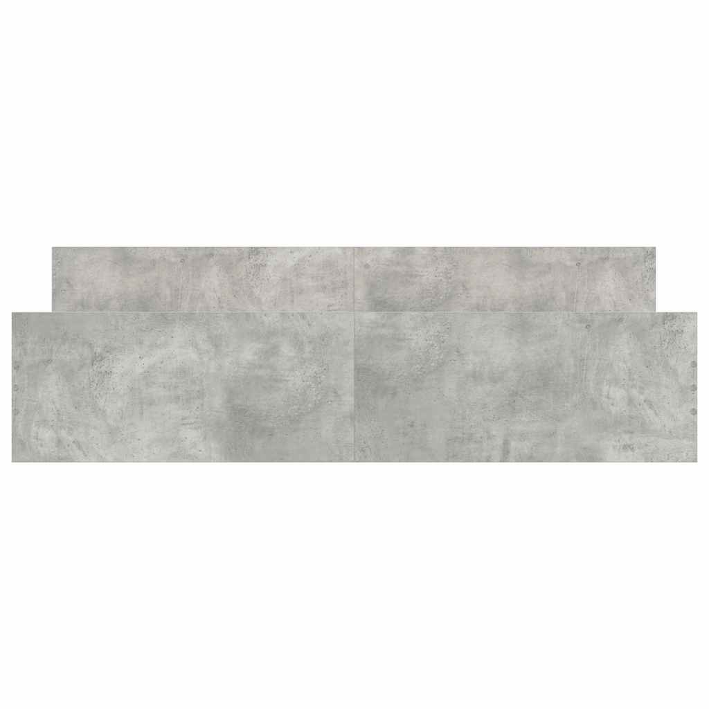 betonszürke ágykeret fej- és lábtámlával 160 x 200 cm