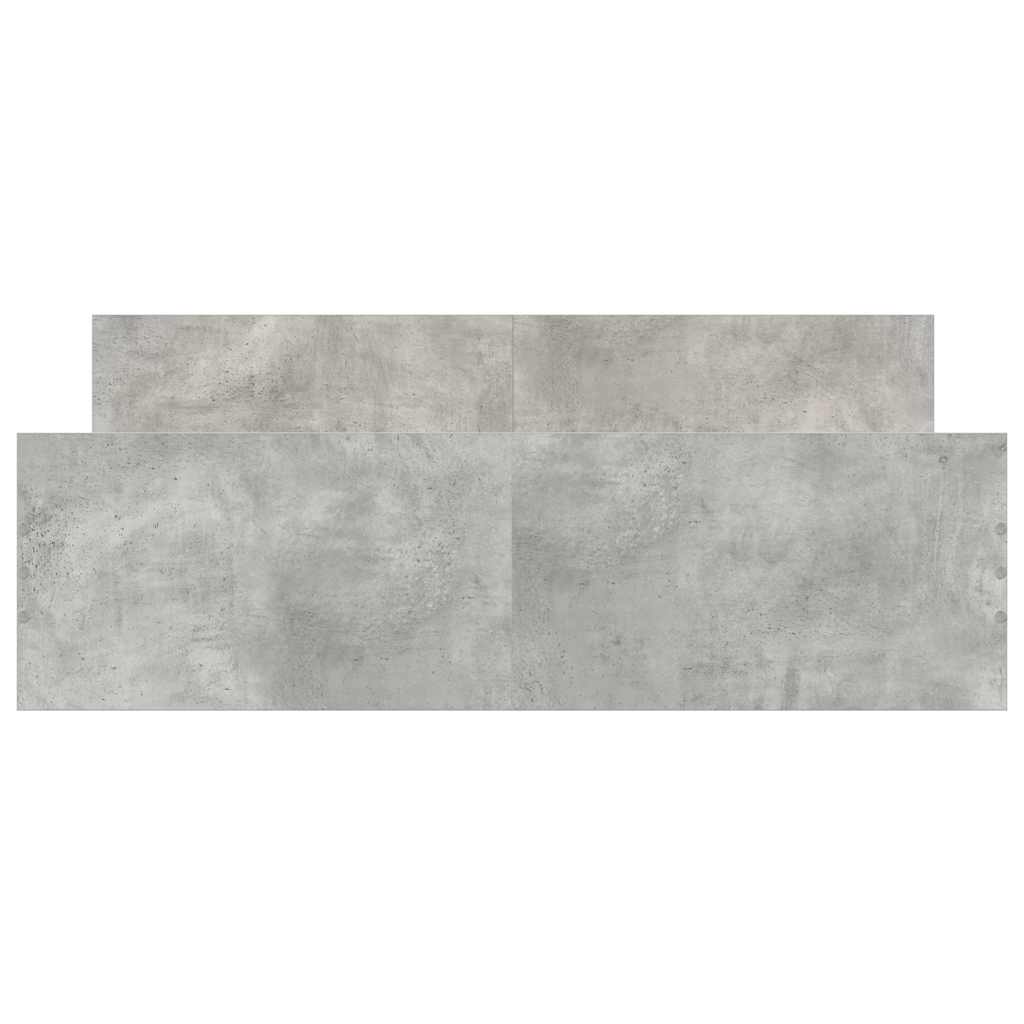 betonszürke ágykeret fej- és lábtámlával 140 x 190 cm