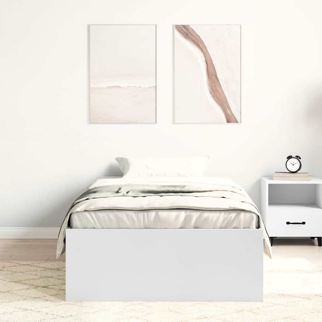 fehér ágykeret 90 x 200 cm