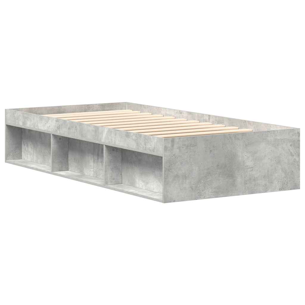 betonszürke ágykeret 100 x 200 cm