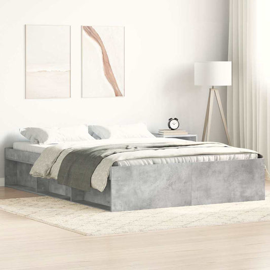 betonszürke ágykeret 160 x 200 cm