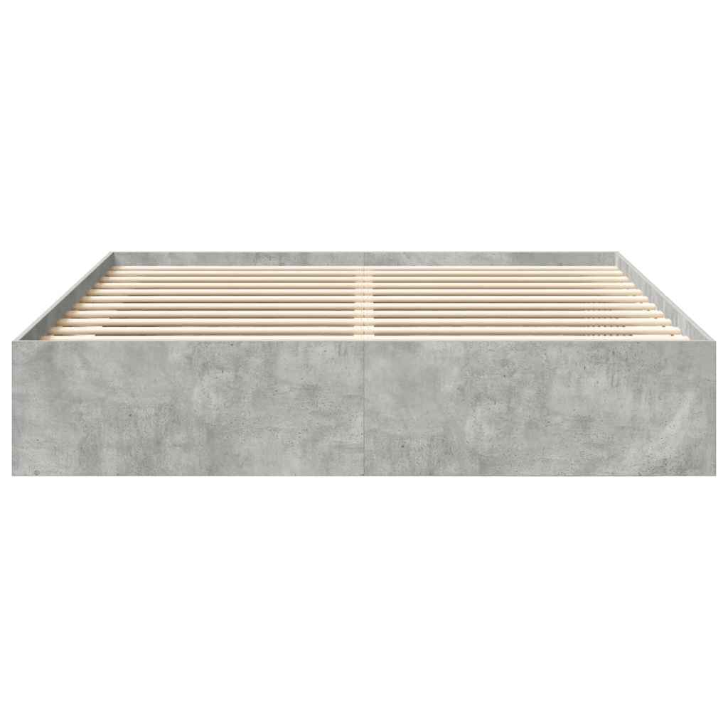 betonszürke ágykeret 200 x 200 cm