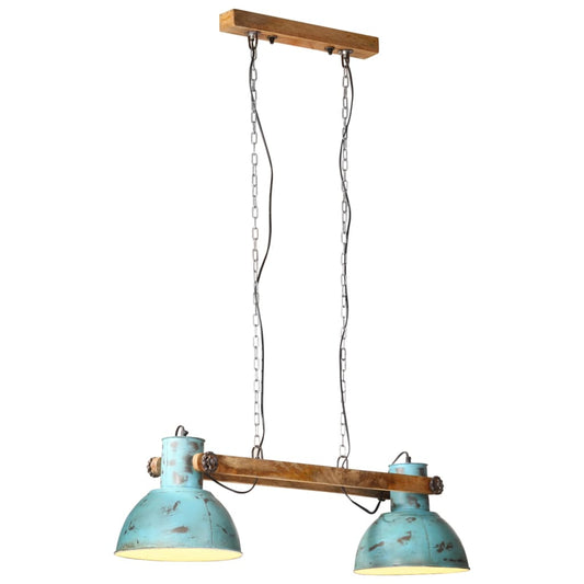 kopott kék függőlámpa 25 W 85x28x109 cm E27