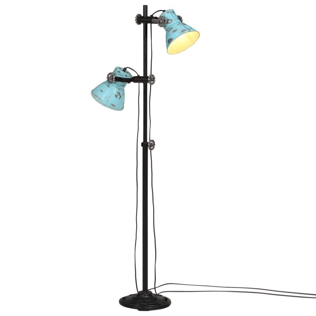 kopott kék állólámpa 25 W 25x25x90/140 cm E27