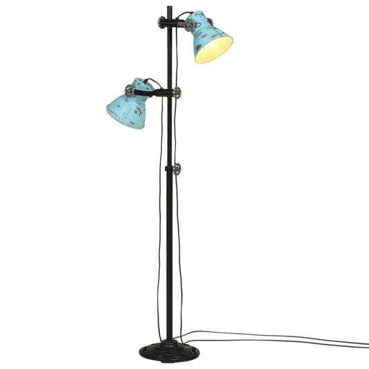 kopott kék állólámpa 25 W 25x25x90/140 cm E27