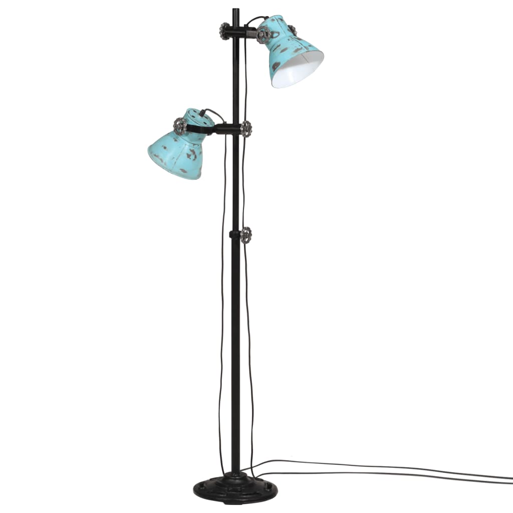 kopott kék állólámpa 25 W 25x25x90/140 cm E27