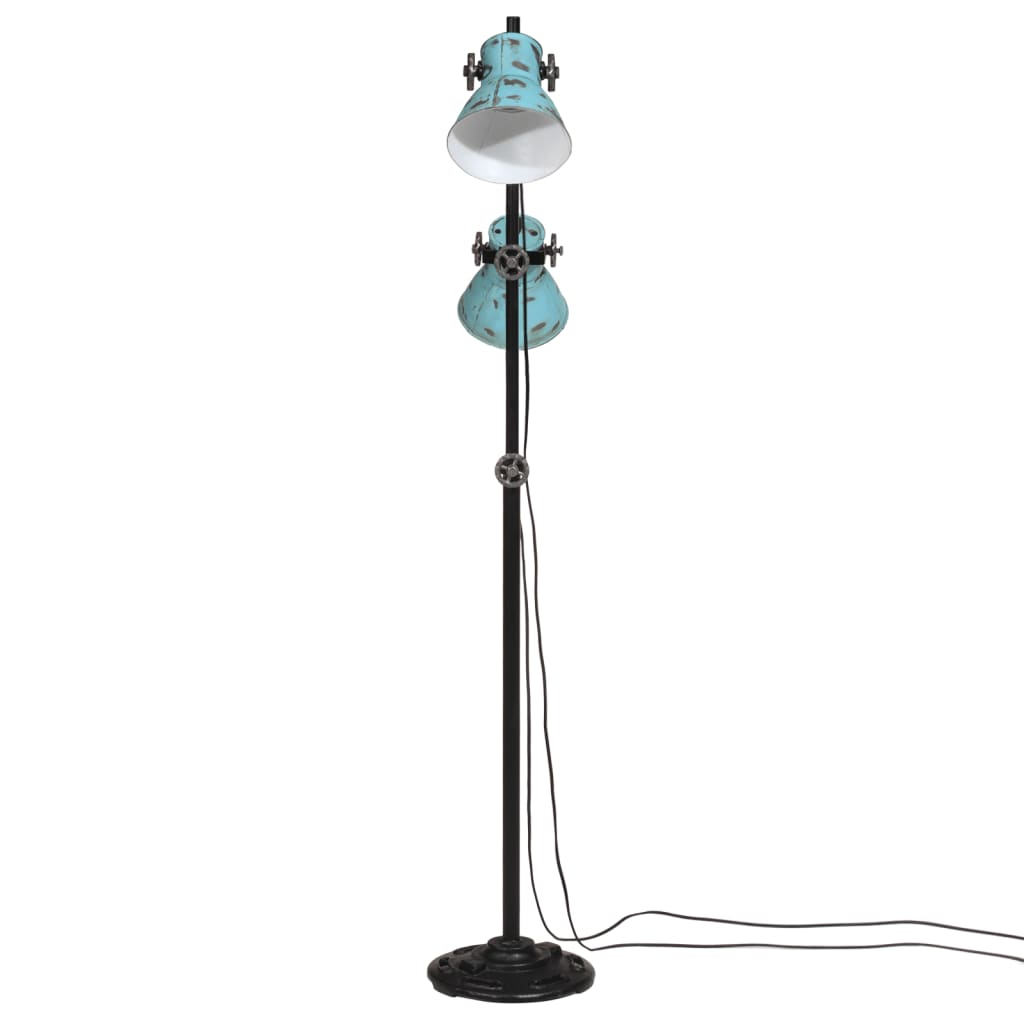 kopott kék állólámpa 25 W 25x25x90/140 cm E27