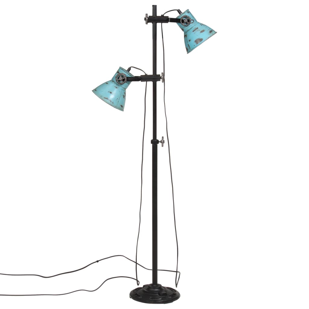 kopott kék állólámpa 25 W 25x25x90/140 cm E27
