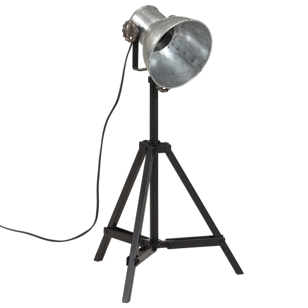vintage ezüst állólámpa 25 W 35x35x65/95 cm E27