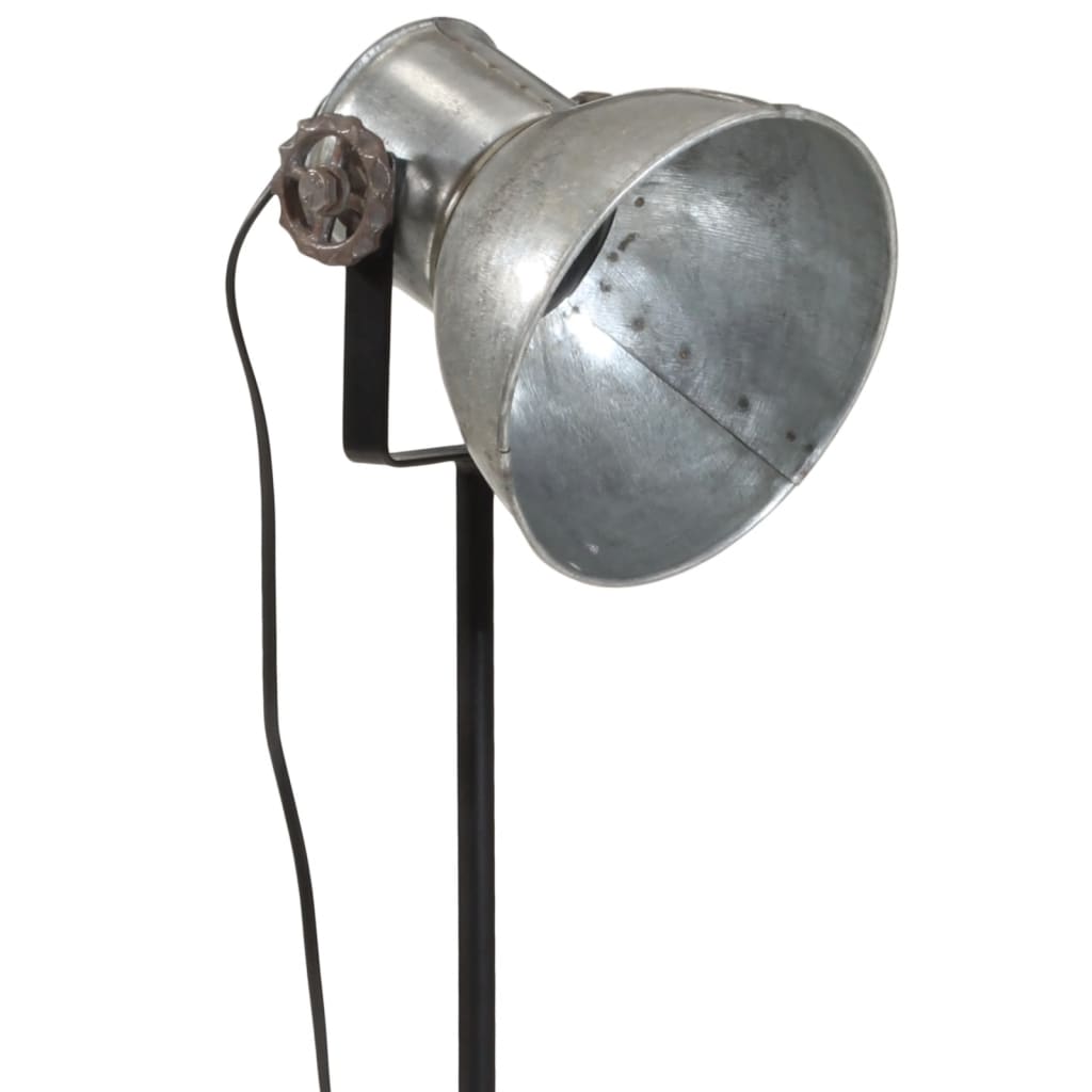 vintage ezüst állólámpa 25 W 35x35x65/95 cm E27