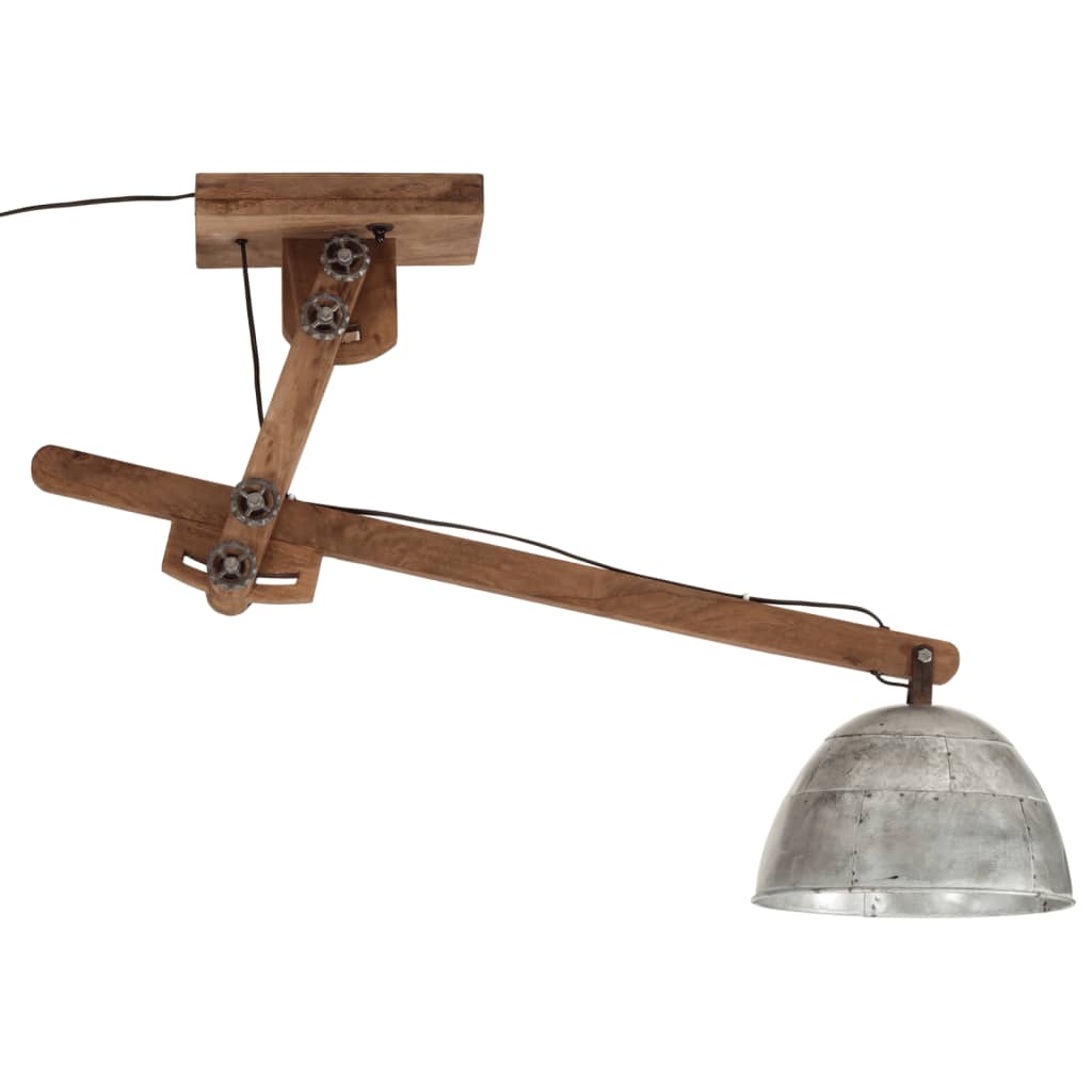 vintage ezüst mennyezeti lámpa 25 W 105 x 30 x 65-108 cm E27