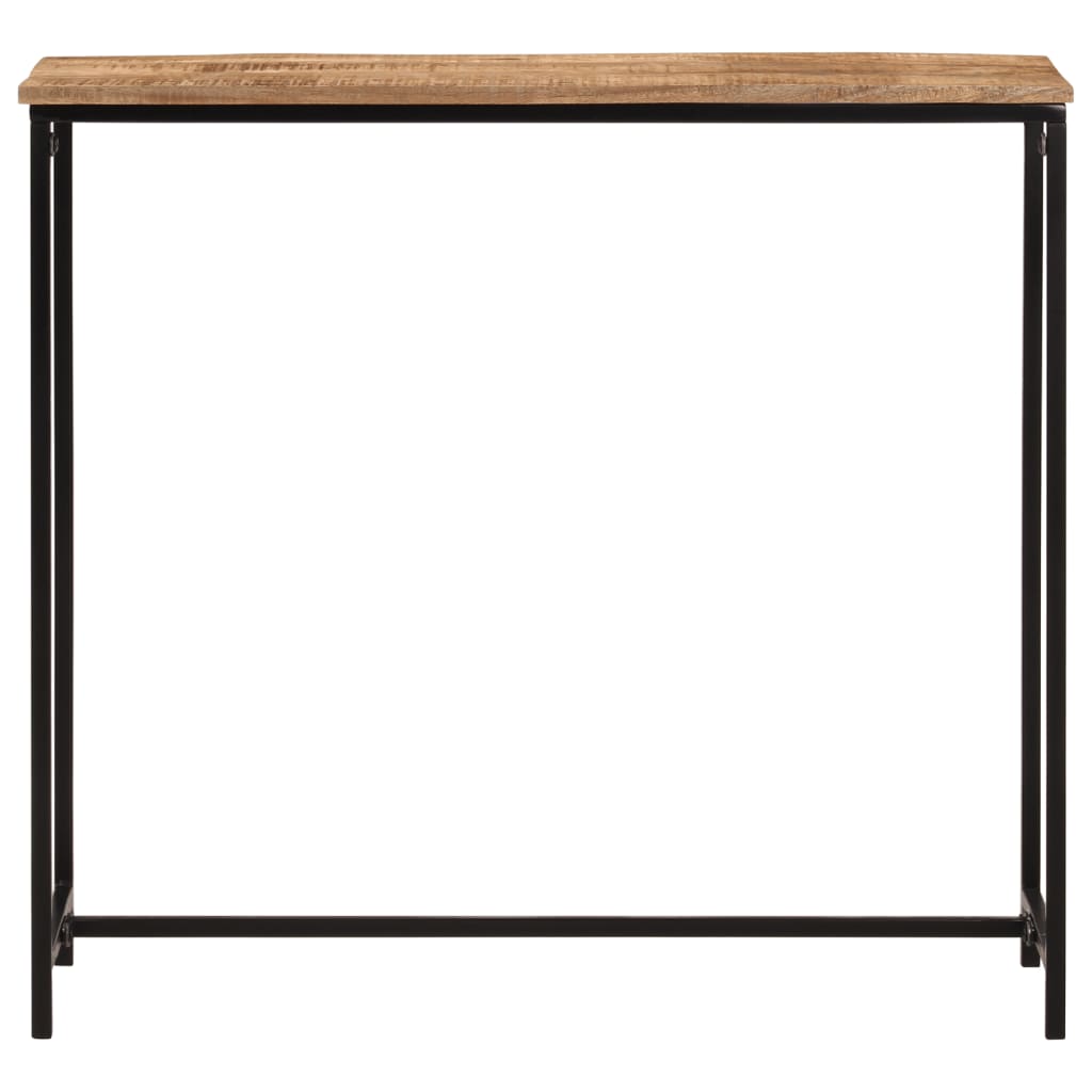 tömör mangófa és vas tálalóasztal 80 x 30 x 74 cm