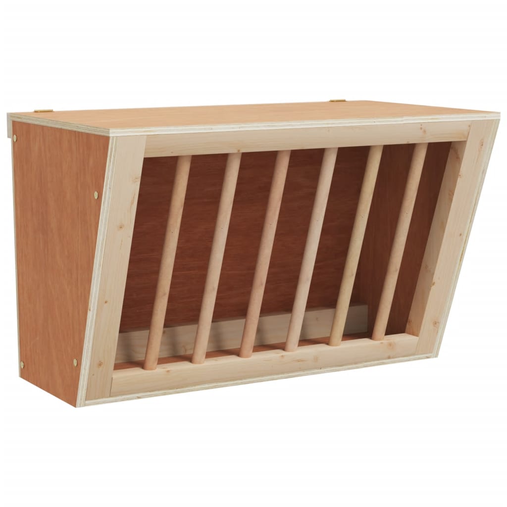 tömör fenyőfa szénaetető nyulaknak 37 x 18,5 x 23 cm