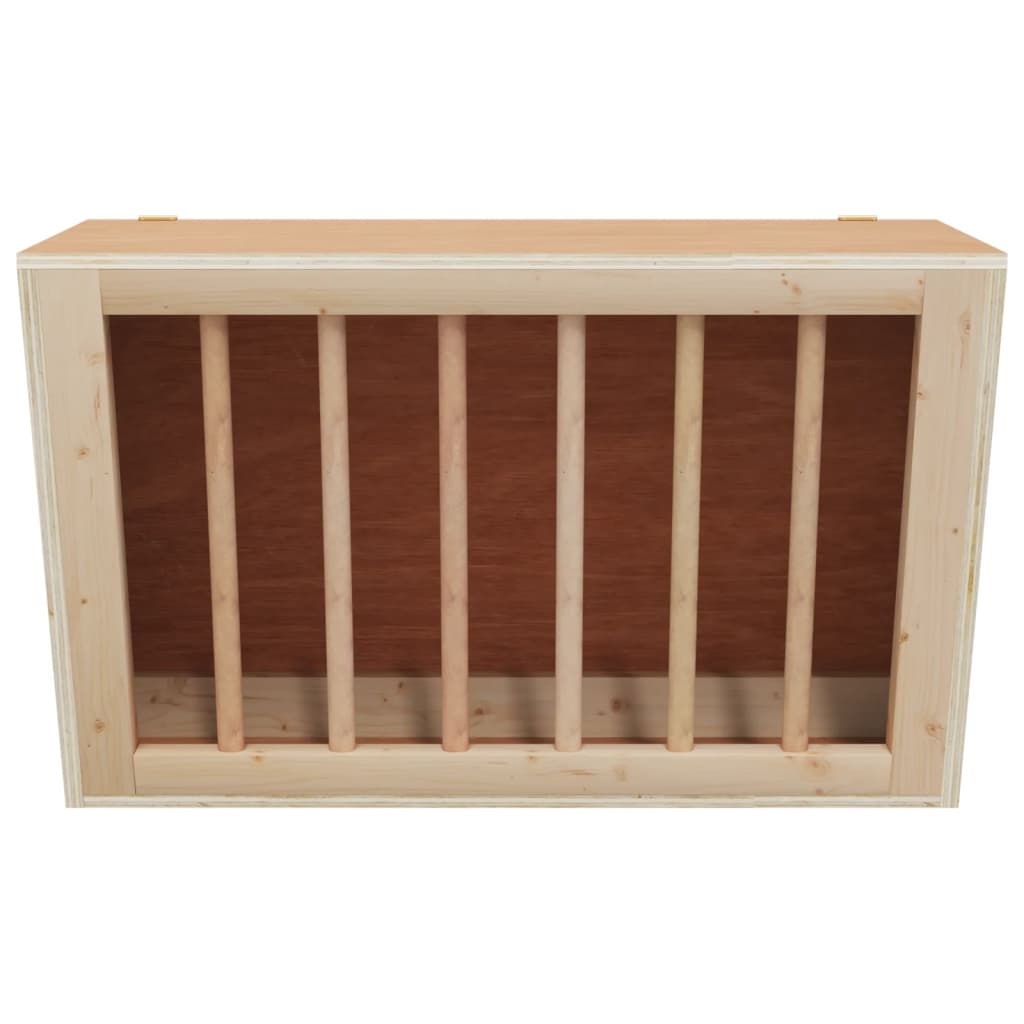 tömör fenyőfa szénaetető nyulaknak 37 x 18,5 x 23 cm