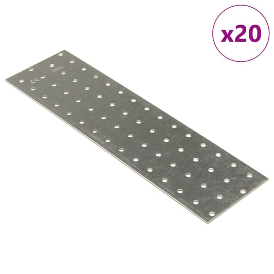 20 db horganyzott acél perforált lemez 2 mm 300x80 mm