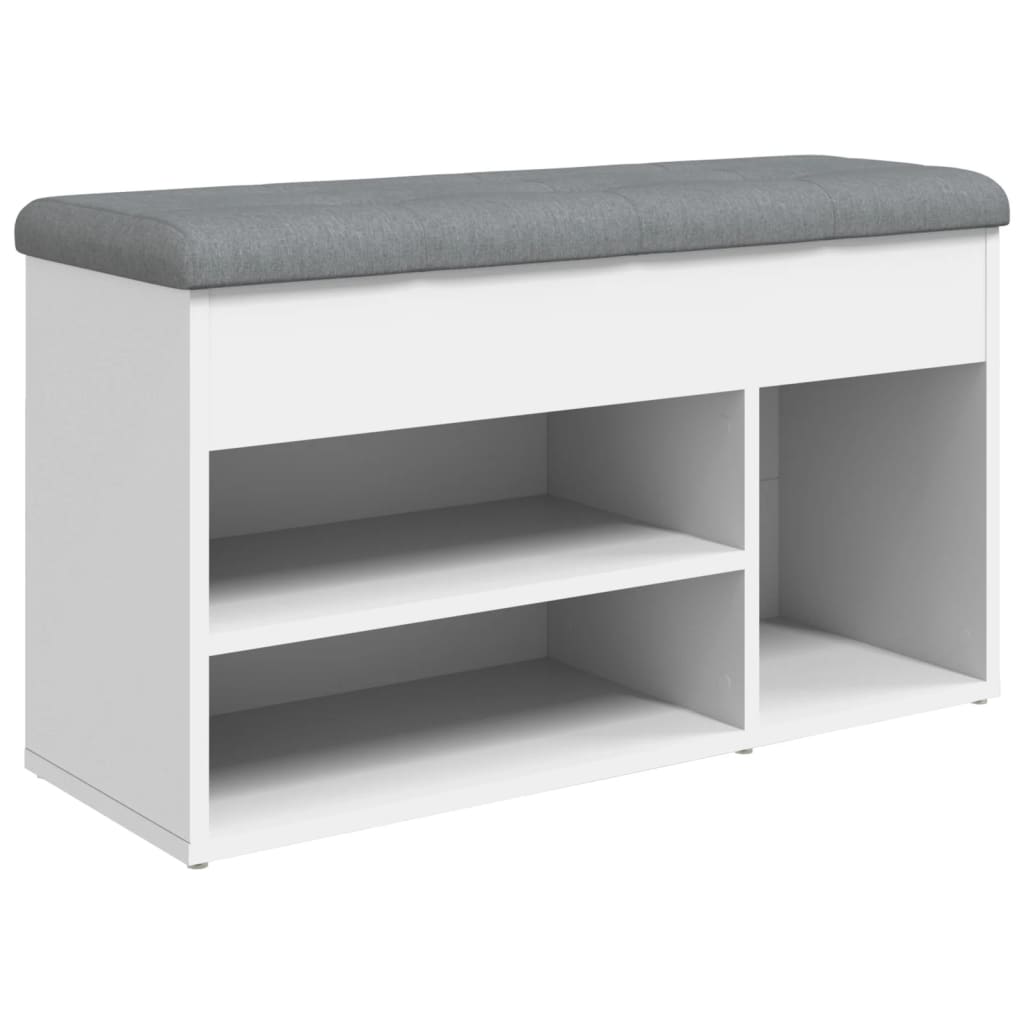 fehér cipőpad 82 x 32 x 45,5 cm rétegelt fából